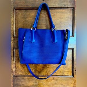 Dagne Dover Dagne Blue Original Mini Signature Tote Bag with Crossbody Strap